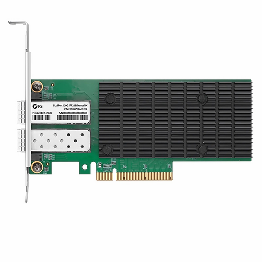 FyberOptix Intel E810-XXVAM2 Based Ethernet Network Interface Card, 25G Dual-Port SFP28, PCIe 4.0 x 8, Comparable to Intel E810-XXVDA2, Full Height&Low Profile