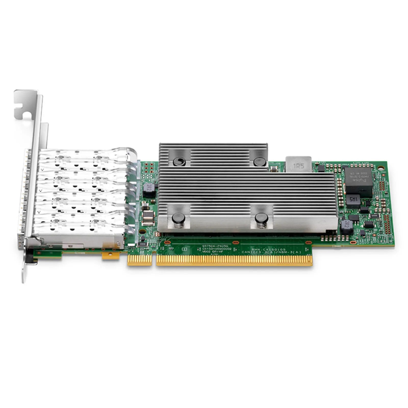 FyberOptix BroadcomÂ® BCM957504-P425G Ethernet Network Interface Card, P425G 25GbE Quad-port SFP28, PCIe 4.0 x16, Standard & Low Profile