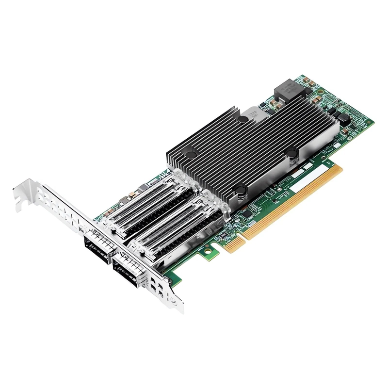 FyberOptix BroadcomÂ® BCM957508-P2100G Ethernet Network Interface Card, P2100G 100GbE Dual-port QSFP56, PCIe 4.0 x 16, Standard & Low Profile