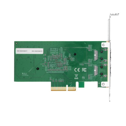 FyberOptix Intel E610-XAT2 Based Ethernet Network Interface Card, 10G Dual-Port RJ45, PCIe 4.0 x4, Comparable to Intel E610-XT2, Tall&Short Bracket