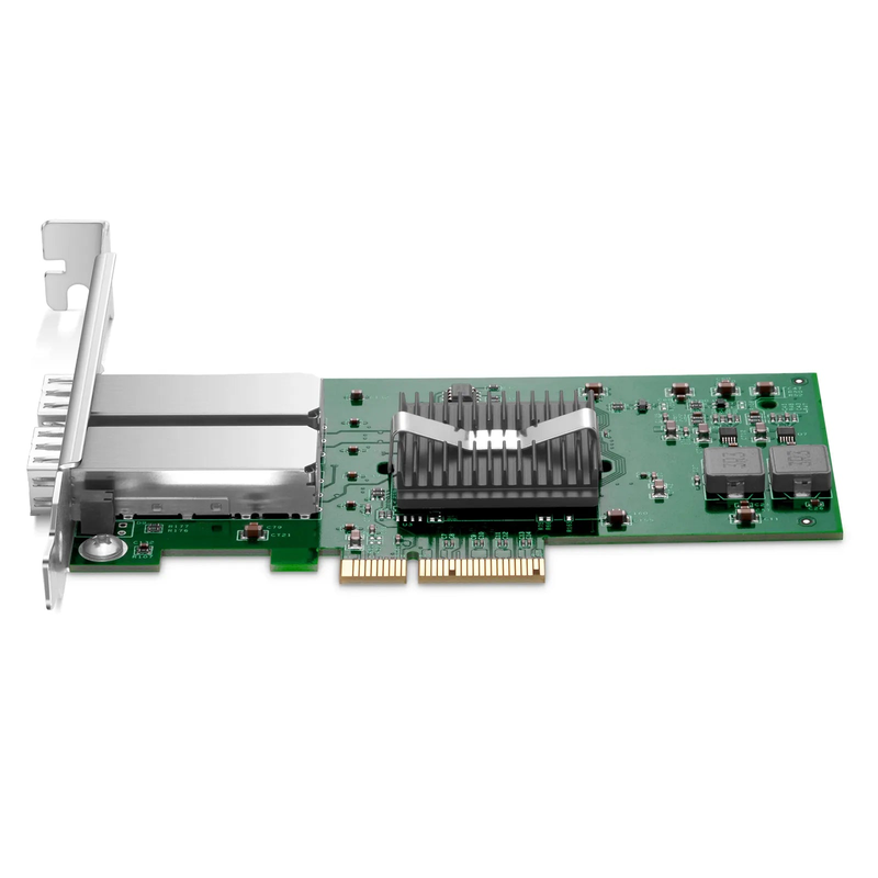 FyberOptix Intel I350-AM2 Based Ethernet Network Interface Card, 1G Dual-Port SFP, PCIe 2.0 x4, Comparable to Intel I350-F2, Tall&Short Bracket