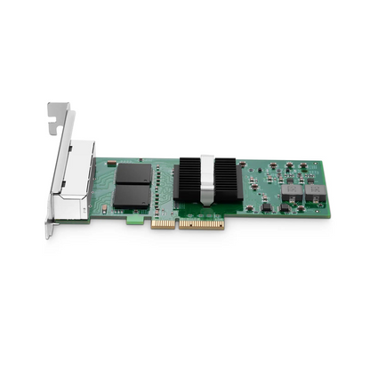 FyberOptix Intel I350-AM4 Based Ethernet Network Interface Card, 1G Quad-Port RJ45, PCIe 2.0 x4, Comparable to Intel I350-T4V2, Tall&Short Bracket