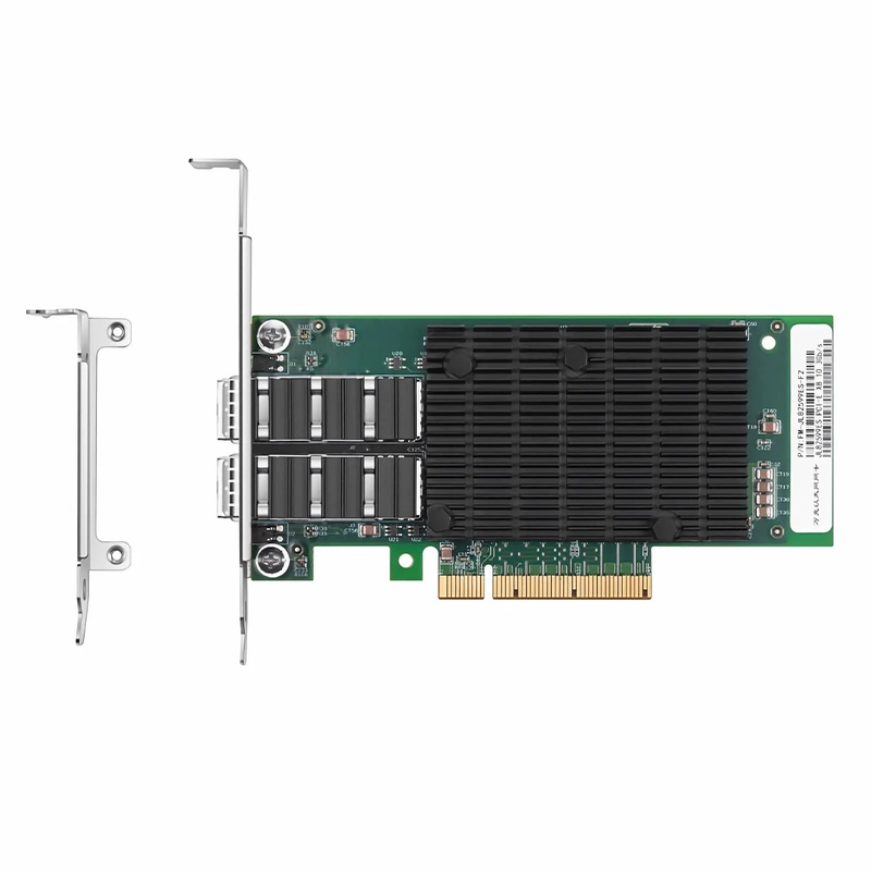 FyberOptix Intel 82599ES Based Ethernet Network Interface Card, 10G Dual-Port SFP+, PCIe 2.0 x8, Comparable to Intel X520-DA2, Full Height&Low Profile