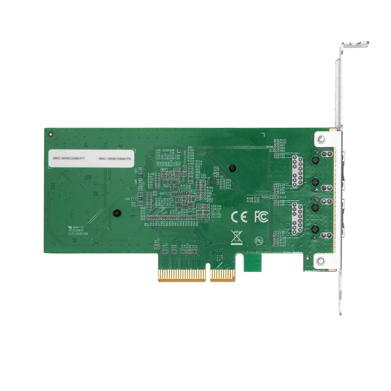 FyberOptix Intel E610-XAT2 Based Ethernet Network Interface Card, 10G Dual-Port RJ45, PCIe 4.0 x4, Comparable to Intel E610-XT2, Tall&Short Bracket