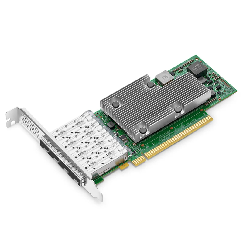 FyberOptix BroadcomÂ® BCM957504-P425G Ethernet Network Interface Card, P425G 25GbE Quad-port SFP28, PCIe 4.0 x16, Standard & Low Profile