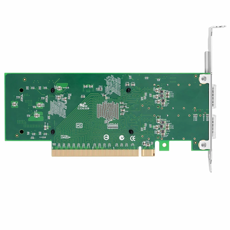 FyberOptix Intel E810-CAM2 Based Ethernet Network Interface Card, 100G Dual-Port QSFP28, PCIe 4.0 x 16, Comparable to Intel E810-CQDA2, Full Height&Low Profile
