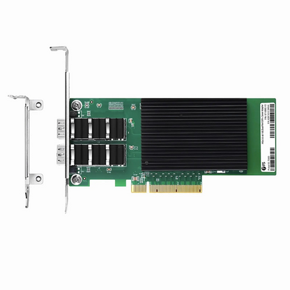 FyberOptix Intel X710-BM2 Based Ethernet Network Interface Card, 10G Dual-Port SFP+, PCIe 3.0 x 8, Comparable to Intel X710-DA2, Full Height&Low Profile