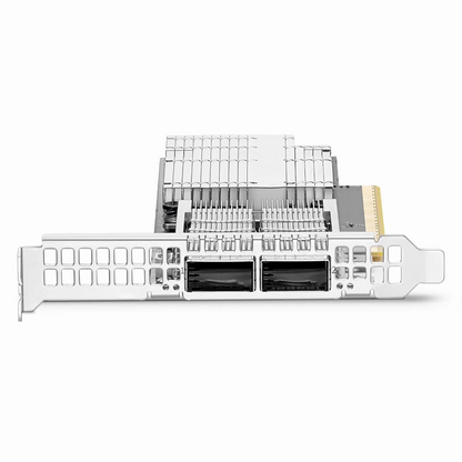 FyberOptix NVIDIA Mellanox MCX755106AS-HEAT ConnectXA®-7 InfiniBand & Ethernet Adapter Card 200GbE/NDR200, Dual-Port QSFP112, PCIe 5.0 x16, with x16 PCIe Extension Option, Secure Boot, Tall&Short Bracket