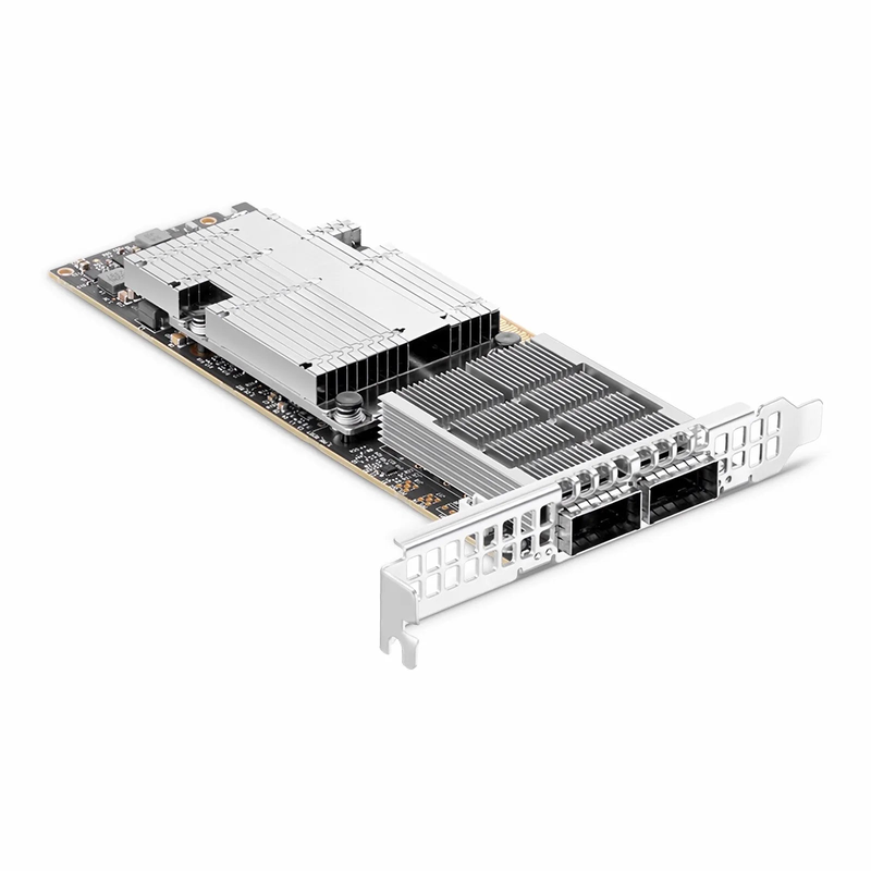 FyberOptix NVIDIA Mellanox MCX755106AS-HEAT ConnectXÂ®-7 InfiniBand & Ethernet Adapter Card 200GbE/NDR200, Dual-Port QSFP112, PCIe 5.0 x16, with x16 PCIe Extension Option, Secure Boot, Tall&Short Bracket
