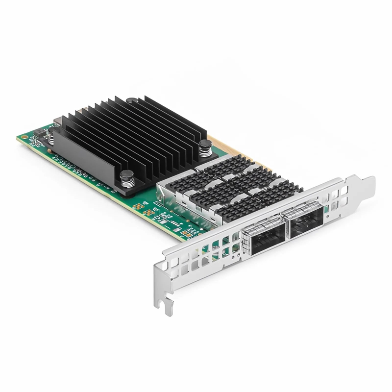 FyberOptix NVIDIA Mellanox MCX623106AN-CDAT ConnectXÂ®-6 Dx EN Network Interface Card, 100GbE Dual-Port QSFP56, PCIe4.0 x 16, Tall&Short Bracket