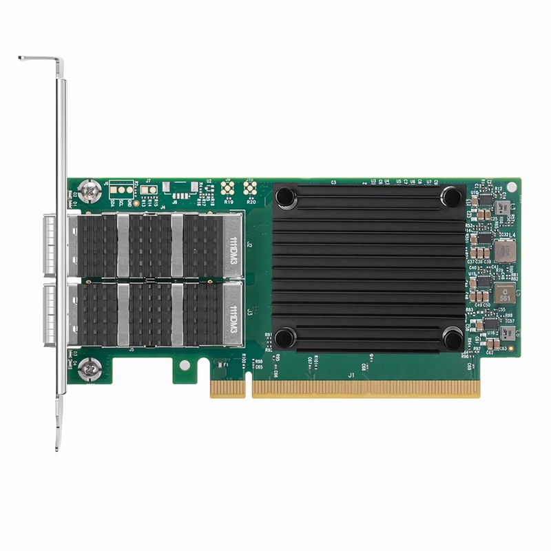 FyberOptix NVIDIA Mellanox MCX623106AN-CDAT ConnectXA®-6 Dx EN Network Interface Card, 100GbE Dual-Port QSFP56, PCIe4.0 x 16, Tall&Short Bracket