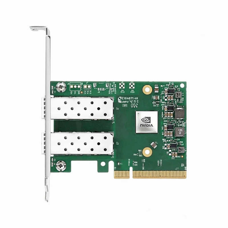 FyberOptix NVIDIA Mellanox MCX631102AS-ADAT ConnectXÂ®-6 Lx EN Adapter Card, 25GbE Dual-Port SFP28, PCIe 4.0 x 8, Secure Boot, No Crypto, Tall&Short Bracket