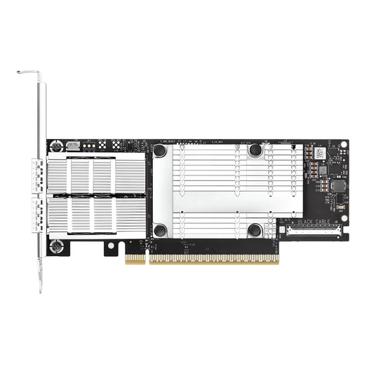 FyberOptix NVIDIA Mellanox MCX755106AS-HEAT ConnectXÂ®-7 InfiniBand & Ethernet Adapter Card 200GbE/NDR200, Dual-Port QSFP112, PCIe 5.0 x16, with x16 PCIe Extension Option, Secure Boot, Tall&Short Bracket