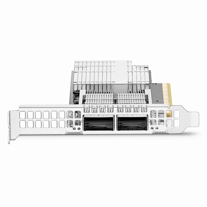 FyberOptix NVIDIA Mellanox MCX755106AS-HEAT ConnectXÂ®-7 InfiniBand & Ethernet Adapter Card 200GbE/NDR200, Dual-Port QSFP112, PCIe 5.0 x16, with x16 PCIe Extension Option, Secure Boot, Tall&Short Bracket