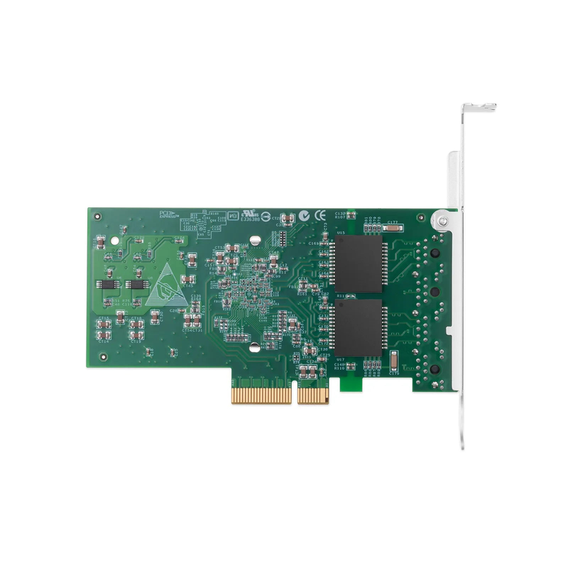 FyberOptix Intel I350-AM4 Based Ethernet Network Interface Card, 1G Quad-Port RJ45, PCIe 2.0 x4, Comparable to Intel I350-T4V2, Tall&Short Bracket