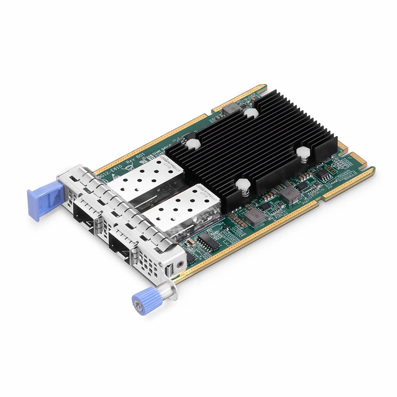 FyberOptix Intel E810-XXVAM2 Based Ethernet Network Interface Card, 25G Dual-Port SFP28, OCP 3.0, PCIe 4.0 x 8 , Comparable to Intel E810-XXVDA2 OCP 3.0, Thumbscrew (Pull-tab) Bracket
