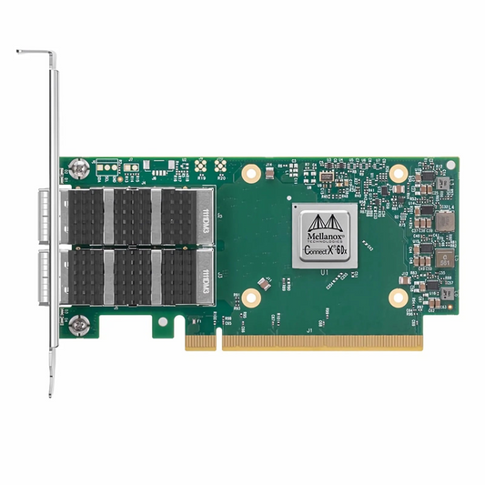 FyberOptix NVIDIA Mellanox MCX623106AN-CDAT ConnectXÂ®-6 Dx EN Network Interface Card, 100GbE Dual-Port QSFP56, PCIe4.0 x 16, Tall&Short Bracket