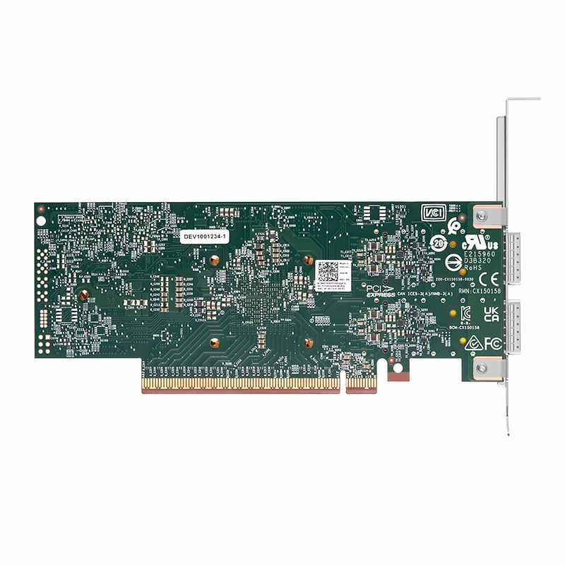 FyberOptix BroadcomÂ® BCM957608-P2200GQF00 Ethernet Network Interface Card, 200G Dual-Port QSFP112, PCIe 5.0 x 16, Standard & Low Profile