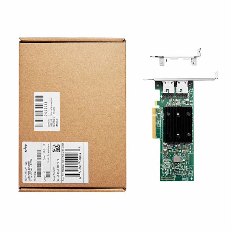 FyberOptix BroadcomÂ® BCM957412A4120AC Ethernet Network Interface Card, P210P 10GbE Dual-port SFP+, PCIe 3.0 x8, Standard & Low Profile