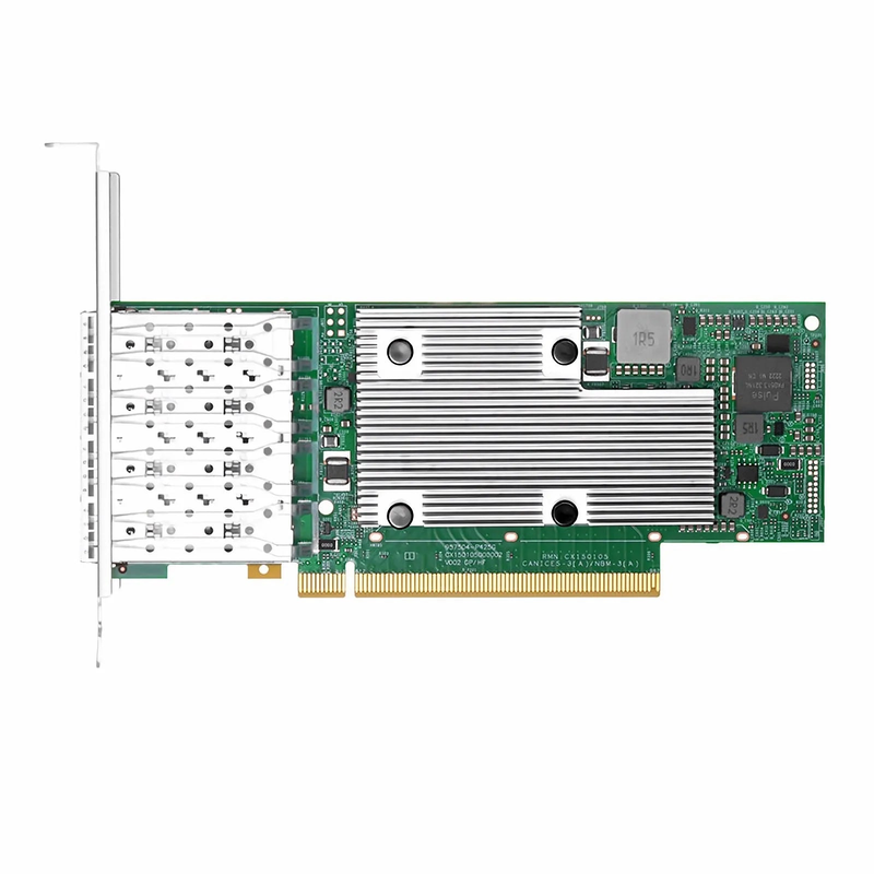 FyberOptix BroadcomÂ® BCM957504-P425G Ethernet Network Interface Card, P425G 25GbE Quad-port SFP28, PCIe 4.0 x16, Standard & Low Profile