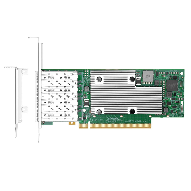 FyberOptix BroadcomÂ® BCM957504-P425G Ethernet Network Interface Card, P425G 25GbE Quad-port SFP28, PCIe 4.0 x16, Standard & Low Profile