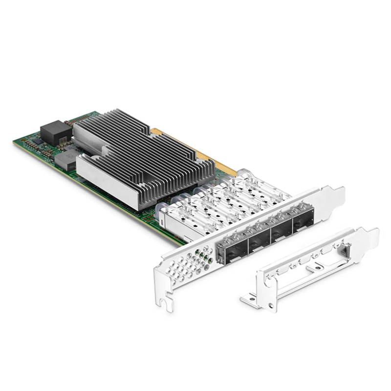 FyberOptix BroadcomÂ® BCM957504-P425G Ethernet Network Interface Card, P425G 25GbE Quad-port SFP28, PCIe 4.0 x16, Standard & Low Profile