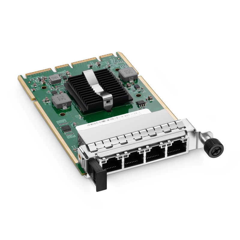 FyberOptix Intel I350-AM4 Based Ethernet Network Interface Card, 1G Quad-Port RJ45, OCP3.0, PCIe 2.0 x4, Comparable to Intel I350-T4, Tall&Short Bracket
