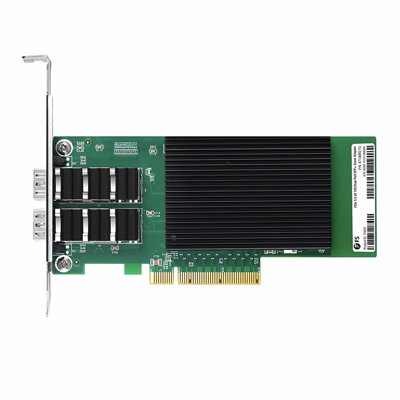 FyberOptix Intel X710-BM2 Based Ethernet Network Interface Card, 10G Dual-Port SFP+, PCIe 3.0 x 8, Comparable to Intel X710-DA2, Full Height&Low Profile