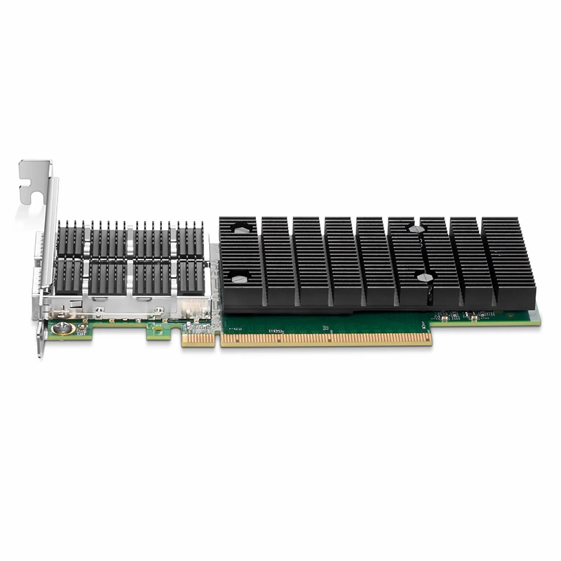 FyberOptix Intel E810-CAM2 Based Ethernet Network Interface Card, 100G Dual-Port QSFP28, PCIe 4.0 x 16, Comparable to Intel E810-CQDA2, Full Height&Low Profile