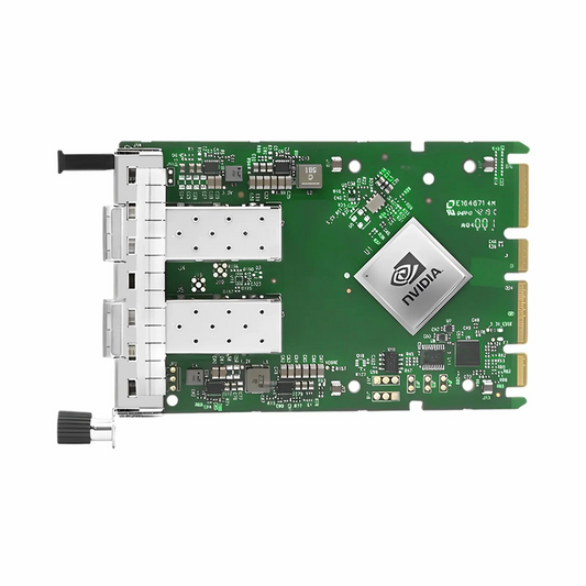 FyberOptix NVIDIA Mellanox MCX623436AN-CDAB ConnectXÂ®-6 Dx EN Network Interface Card, 100GbE Dual-Port QSFP56, OCP3.0, PCIe4.0 x 16, No Crypto, Thumbscrew (Pull Tab) Bracket