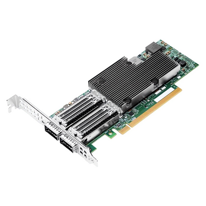 FyberOptix BroadcomA® BCM957508-P2100G Ethernet Network Interface Card, P2100G 100GbE Dual-port QSFP56, PCIe 4.0 x 16, Standard & Low Profile