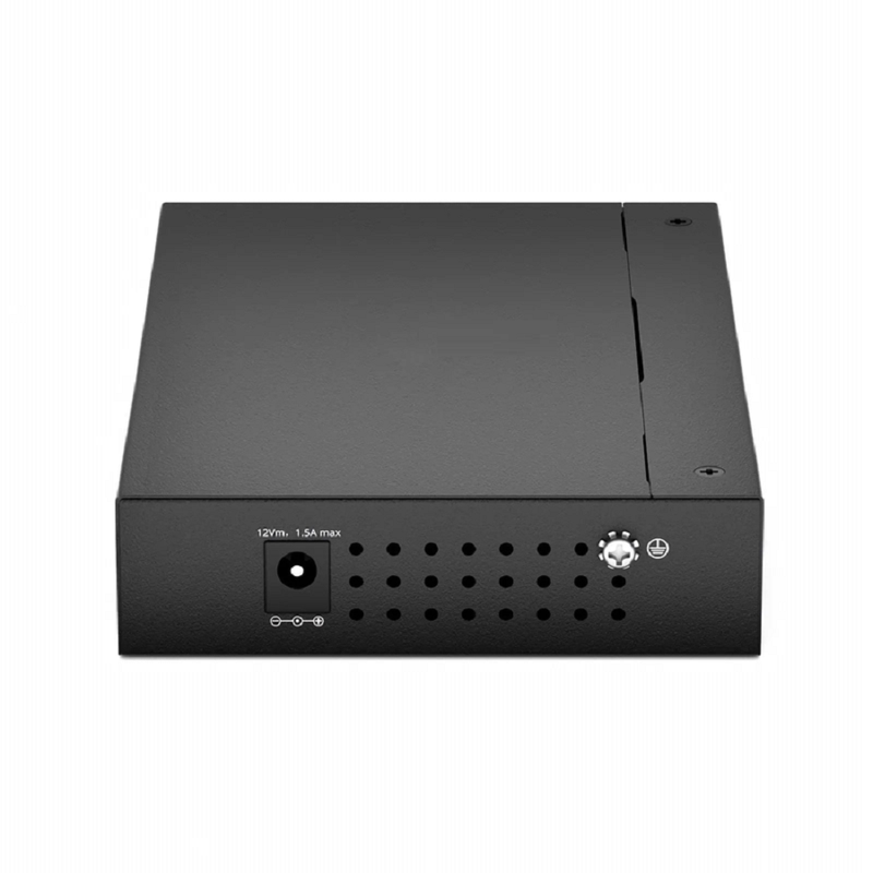FyberOptix Managed 1x 100M/1G/2.5G/5G/10GBase-T RJ45 to 1x 10GBase-X SFP+ 10Gigabit Ethernet Media Converter, American Plug Standard