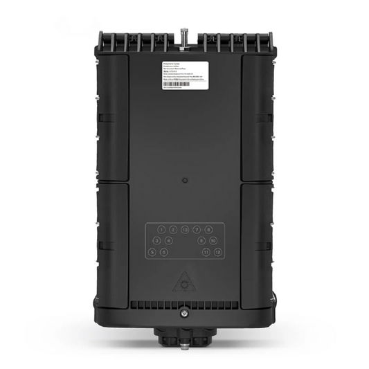 FyberOptix Universal Pre-Terminated Hub Box for Quick ODN, 1 Uncut Port, 8 SC/APC Adapters, Mechanical Seal, Supports 1:2/1:4/1:8 Mini Splitters, PP+GF, IP65, Wall/Pole/Aerial Mount, Indoor/Outdoor
