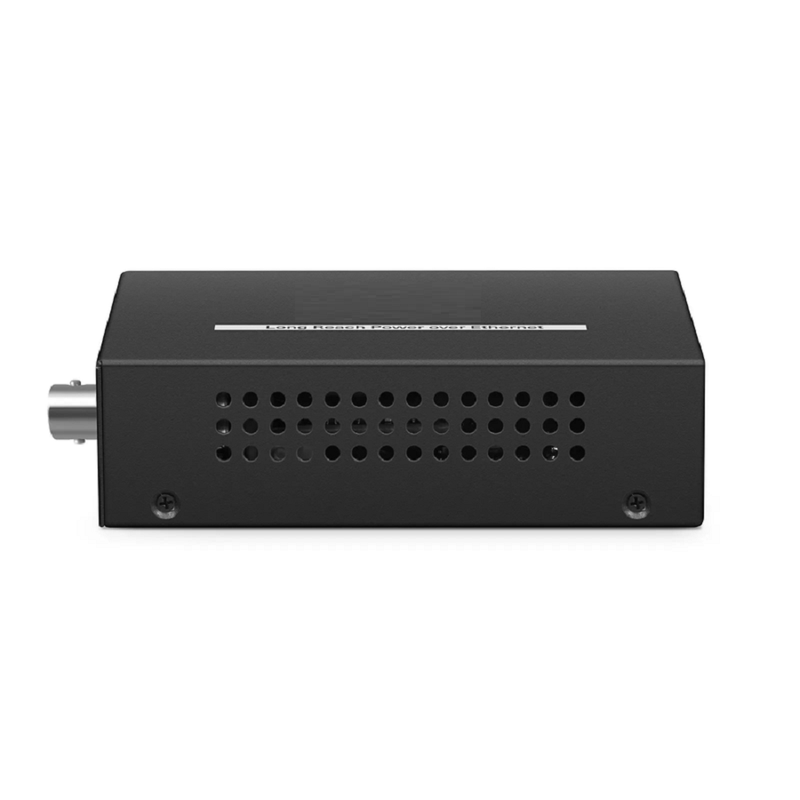 FyberOptix IES1100W-2PD, 1-Port 10/100M Fast Ethernet Long Reach PoE over Coaxial Injector, 1 x PoE+ Input to 1 x BNC Female Output, -20 to 70Â°C Operating Temperature