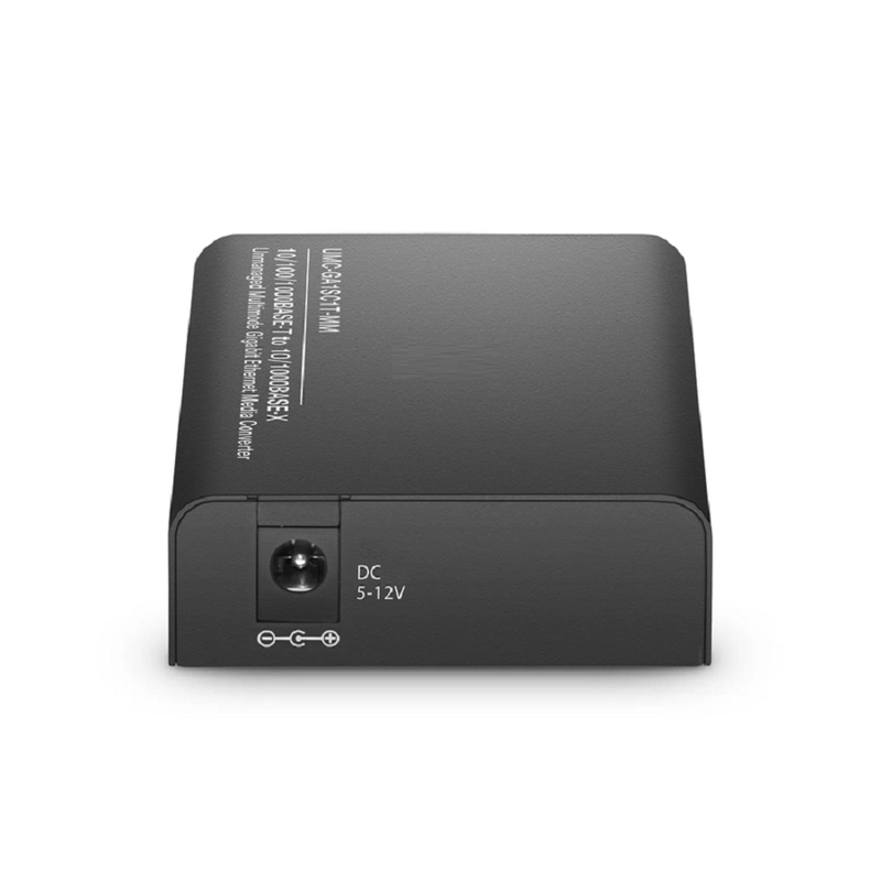 FyberOptix Mini Unmanaged 2x 10/100/1000Base-T RJ45 to 1x 1000Base-X SFP Gigabit Ethernet Media Converter, European Plug standard