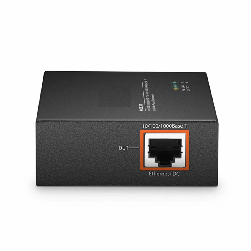 FyberOptix 2 Ports 10/100/1000M Gigabit PoE+ Extender, 1 in 1 out, Din-rail/Wall mountable, IEEE 802.3at/802.3af, 0 to 50Â°C