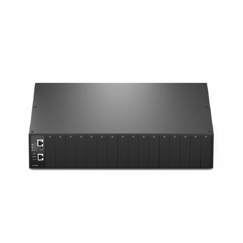 FyberOptix 16 Managed Media Converter Chassis, 2U Rack Mount, Single Power AC 100-240V