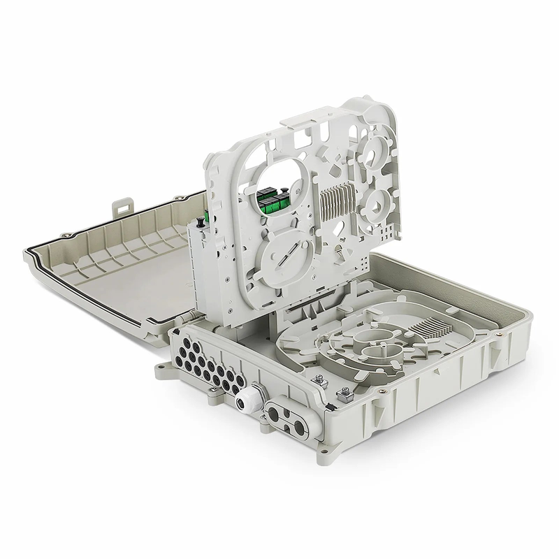 FyberOptix 16 Fibers Optic Distribution Box, SC/A, Plastic, Wall/Pole Mount, Indoor and Outdoor