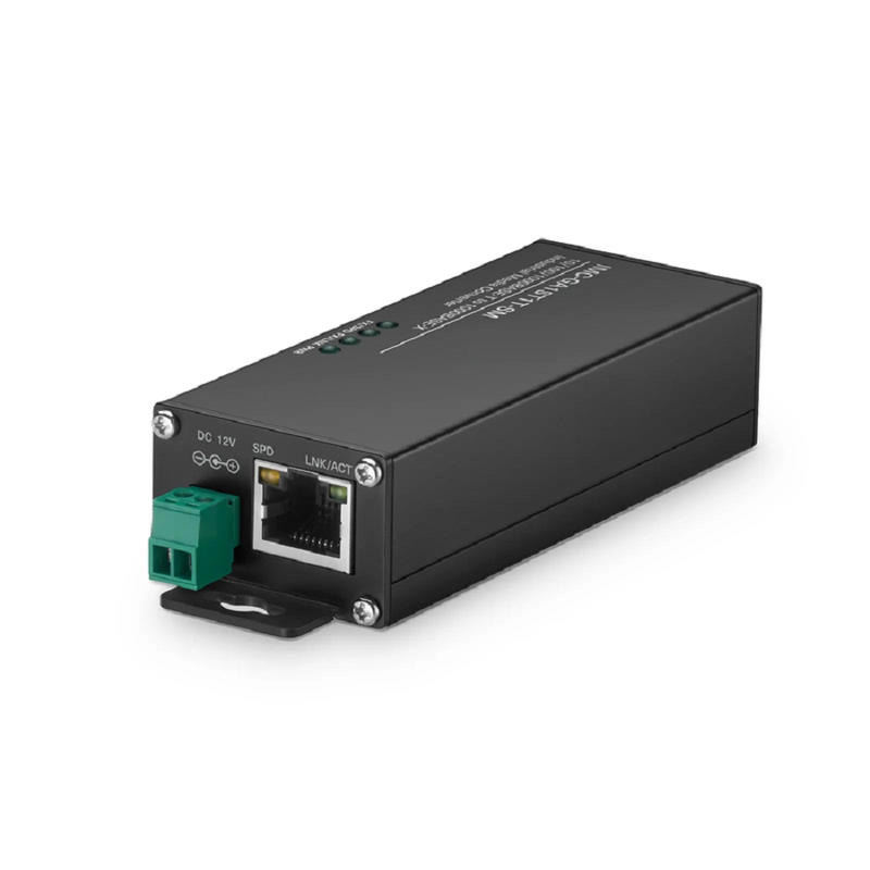 FyberOptix Mini Industrial Unmanaged 1x 10/100/1000Base-T RJ45 to 1x 1000Base-X Single Mode ST 1310nm 20km Gigabit Ethernet Media Converter, American Plug Standard