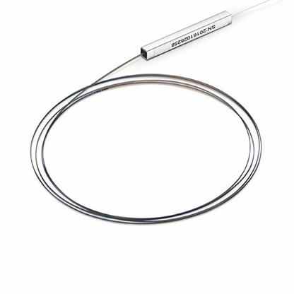 FyberOptix 1 x 4 PLC Fiber Splitter, Steel Tube, Bare Fiber 250m, No Connector, Singlemode
