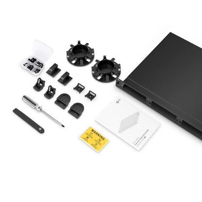 FyberOptix FHD High Density 1U Rack Mount Enclosure Unloaded, Tool-less Removable Top Cover, Holds up to 4 x FHD Cassettes, Panels, or Splice Trays, 144 Fibers (LC)
