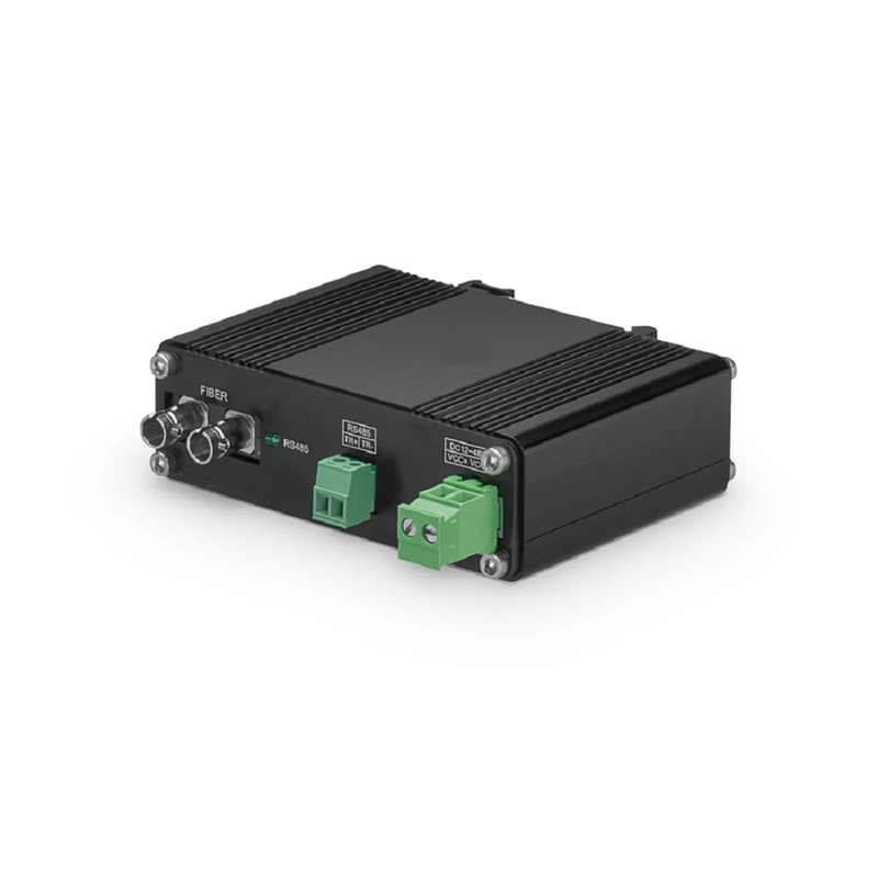 FyberOptix Industrial Unmanaged 1 x RS485 2-Wire to 1 x 100Base-X Single Mode ST 1310nm 20km Ethernet Media Converter