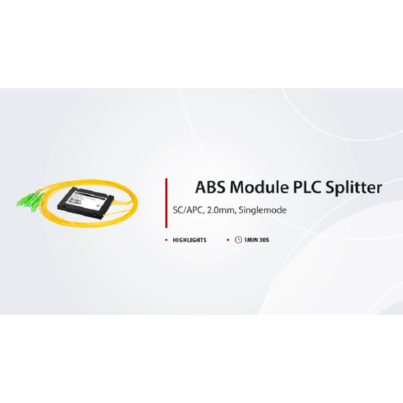 FyberOptix 1 x 16 PLC Fiber Splitter, Splice/Pigtailed ABS Module, 2.0mm, SC/APC, Singlemode