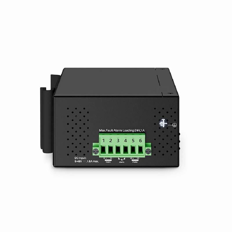 FyberOptix Industrial Managed 1x 100M/1G/2.5G/5G/10GBase-T RJ45 to 2x 100M/1G/2.5G/10GBase-X SFP+ Gigabit Ethernet PoE+ PD Media Converter