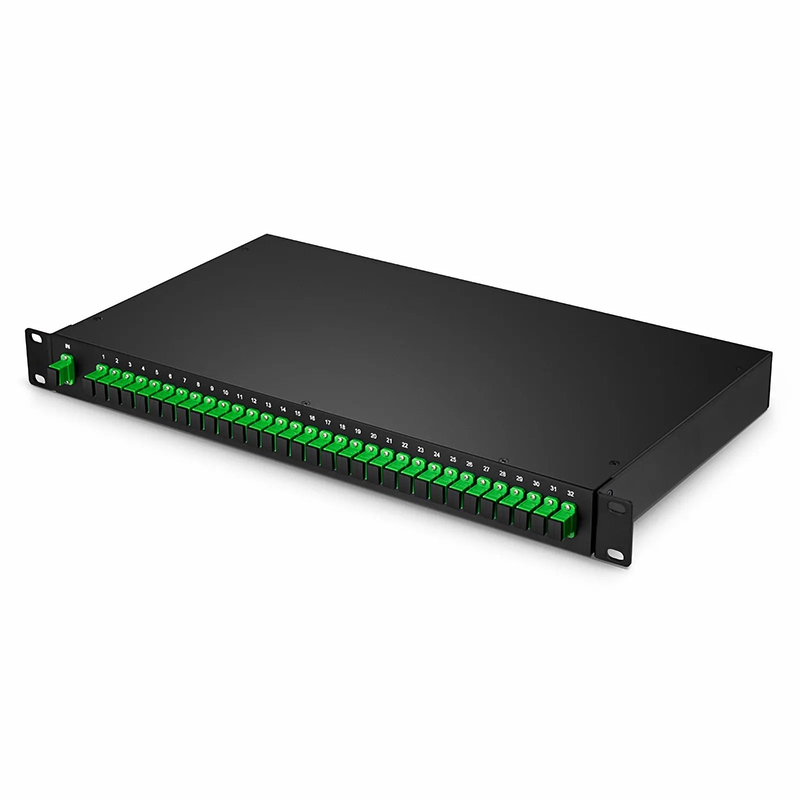 FyberOptix 1 x 32 PLC Fiber Splitter, 1U 19" Rack Mount, SC/APC, Singlemode