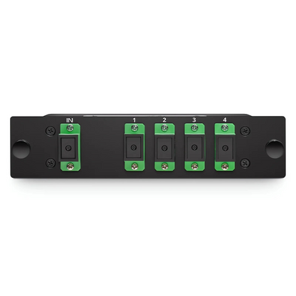 FyberOptix 1 x 4 PLC Fiber Splitter, Standard LGX Cassette, SC/APC, Singlemode