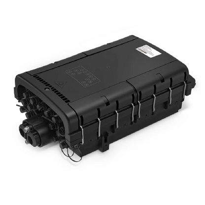 FyberOptix Universal Pre-Terminated Hub Box for Quick ODN, 1 Uncut Port, 8 SC/APC Adapters, Mechanical Seal, Supports 1:2/1:4/1:8 Mini Splitters, PP+GF, IP65, Wall/Pole/Aerial Mount, Indoor/Outdoor