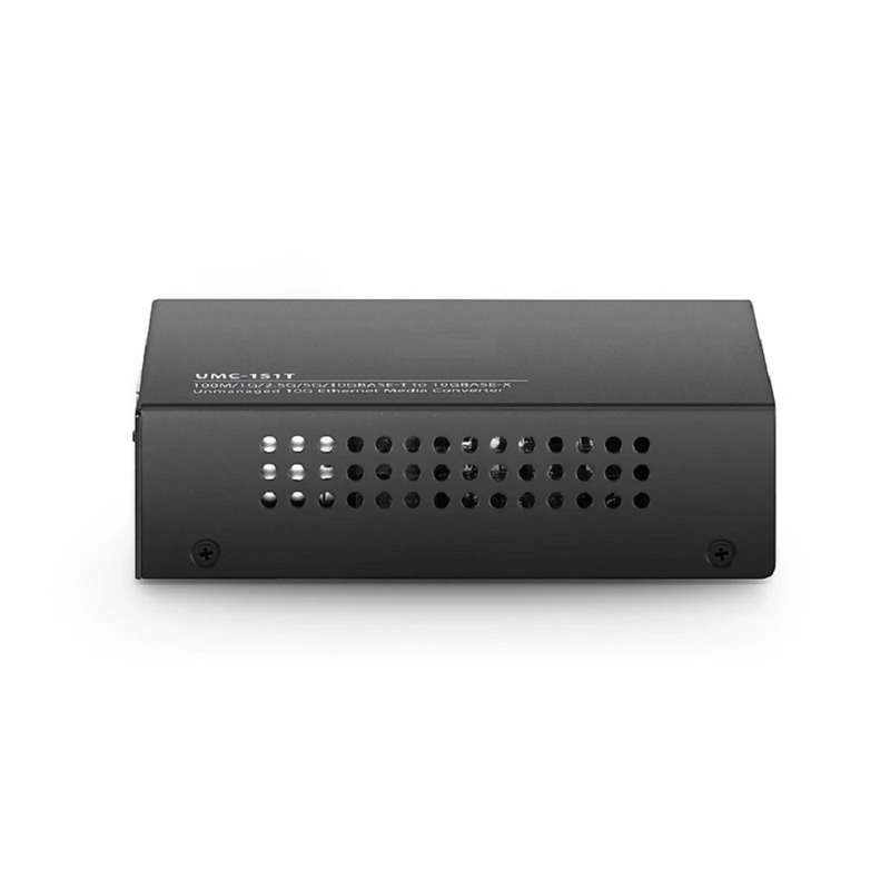 FyberOptix Unmanaged 1x 100M/1G/2.5G/5G/10GBase-T RJ45 to 1x 10GBase-X SFP+ 10Gigabit Ethernet Media Converter, American Plug Standard