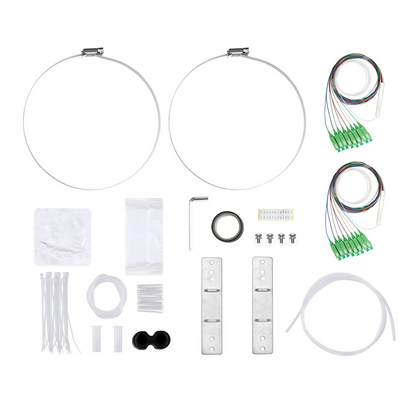 FyberOptix Fully Pre-Terminated Fiber Distribution Hub Box for Quick ODN, 1 Uncut Port, 13 SC/APC Hardened Adapters, Mechanical Seal, Supports 1:2/1:4/1:8 Mini Splitters, PP+GF, IP68, Wall/Pole/Aerial Mount, Indoor/Outdoor