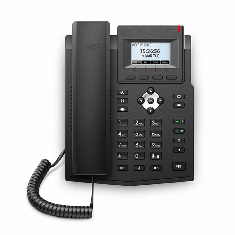 FyberOptix FIP-5112, VoIP Phone with 2.8-Inch Color LCD, 12 SIP Accounts, USB 2.0, Dual-Port Gigabit Ethernet, PoE